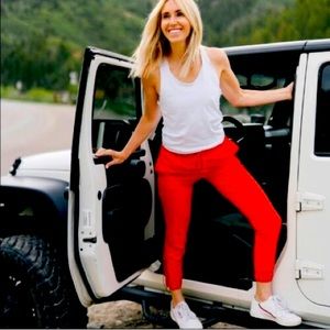 Zyia Red Peak Zipper joggers